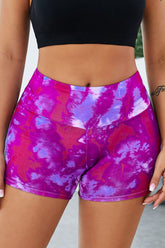 Tie-Dye Wide WaistbYoga Shorts